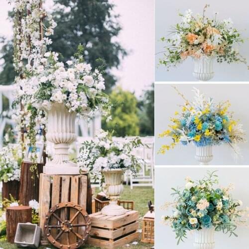 New road lead simulation flower ball wedding supplies wedding scene layout silk flower T stage Roman column decoration flower