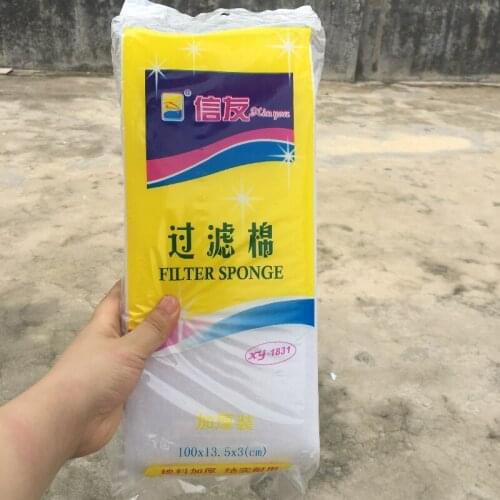 Cheap Super pond filter sponges 3cm thickness Biochemical filter cotton sponges for aquarium fish tank water filter cleaning