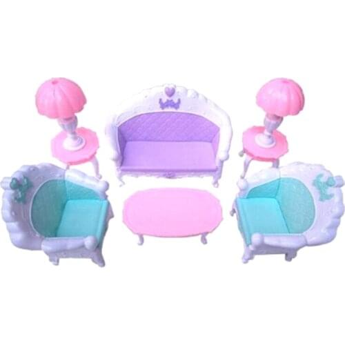 Rocking Chair Sofa Baviphat Accessories Plastic Furniture Sets For Doll House Decoration Baby Toys Baviphat Furniture