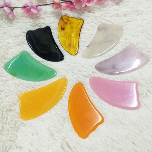 Natural Jade Guasha Board Scraching Facial Eyes Scraping Gua Sha SPA Massage Tool Health Care Beauty Acupoints Plate Massager
