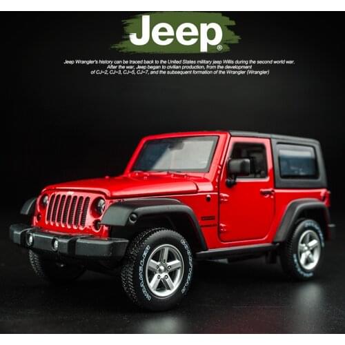1:32 Jeeps Wrangler Rubicon Alloy Car Model Diecasts Metal Toy Off-road Vehicles Model Collection High Simulation Childrens Gift