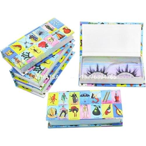 Fashion Cartoon Puzzle Mink Lashes Boxes With Tray Custom Lashbox Packaging With Logo Holographic Inside Box Mink Lashes Vendor