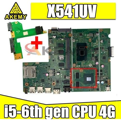 New laptop Motherboard For Asus F541U R541U X541U X541UV X541UVK X541UJ Mainboard 4G RAM i5-6th gen GT940M/2G + Free Board