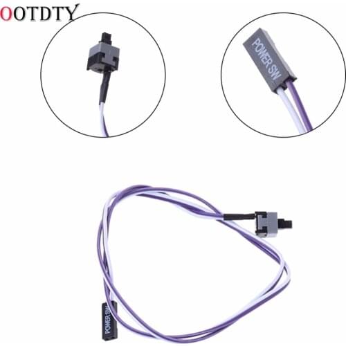 OOTDTY 2018 Fashion Los PC Computer Desktop ATX Power On Supply Reset Cable Cord Switch Connector
