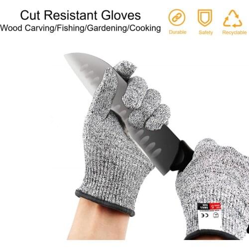 Woodwork Anti Cut Gloves Safety Stab Resistant Outdoors Mesh Kitchen Butcher Cut-Resistant Tactical Gardening Fishing Gloves