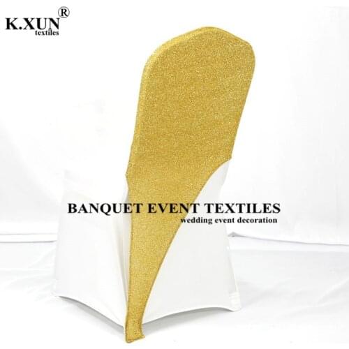 1pcs Sold Sequin Chair Cap Hood Fit On Spandex Chair Cover Wedding Event Party Decoration