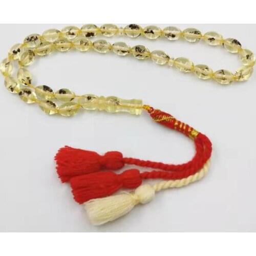 Resin Tasbih 33 66 99 Real insect beads Cotton Tassel Eid gift For Muslim prayer Rosary Mans Misbaha Islamic Turkish Bracelets