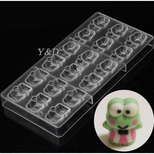 Stereo Frog Prince / Princess Polycarbonate PC Chocolate Molds Transparent Plastic Hard Inject Injection Pudding Jelly Mold