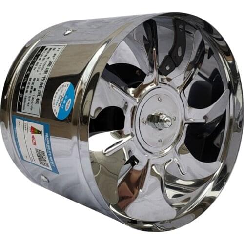 6''8'' Kitchen Exhaust Fan Pipe Extractor Wall Air Ventilation Ceiling Stainless Steel Blower Metal Air Duct Cleaning Fan