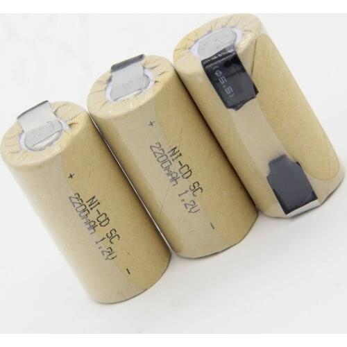 Yeckpowo SUB C battery rechargeable SC batteries nicd akkus for 1.2V 2200mah for makita for bosch power tools batterie