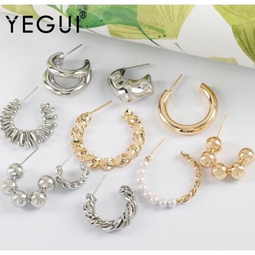 YEGUI M981,jewelry accessories,18k gold plated,copper metal,rhodium plated,jewelry findings,diy earrings,jewelry making,6pcs/lot