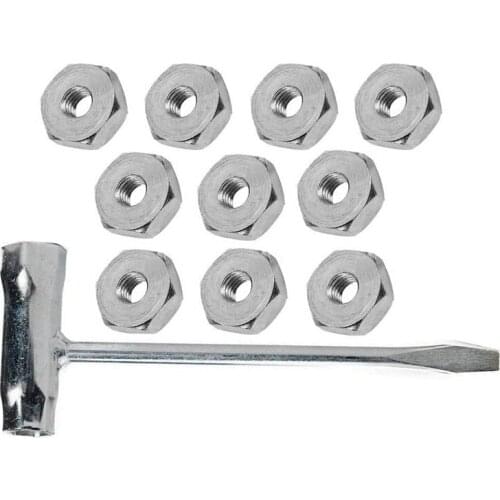 Sprocket Cover Nut Replacement for Stihl MS260 MS251 MS271 MS280 MS290 MS310 MS340 MS360 MS380 MS381, 10Pcs, with Wrench
