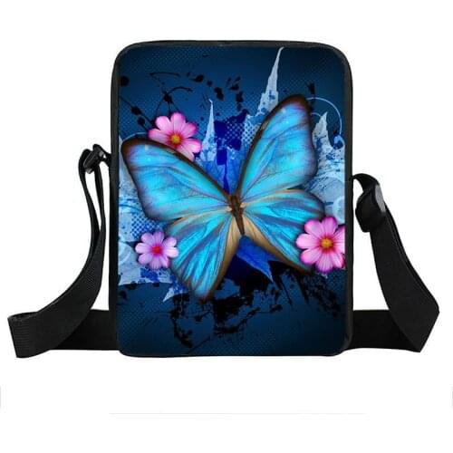 Butterfly Women Mesenger Bags Ladies Causal Shoulder Bag Handbags Crossbody Bag for Girls Children Book Bags Kids Gift