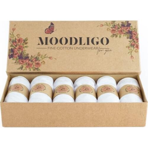 Fine Cotton Womens Basic Slip Panties-6-Box White