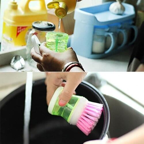 1Pc Creative High Quality Plastic Kitchen Wash Tool Pot Pan Dish Bowl Palm Brush Scrubber Cleaning Cleaner