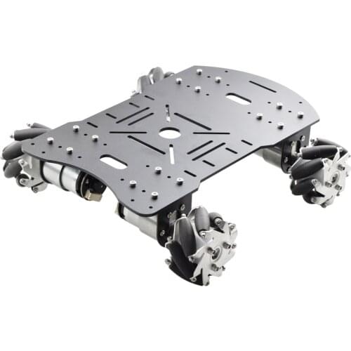 15KG Load Metal Mecanum Wheel Robot Car Chassis Kit with 4pcs DC Motor with Encoder for Arduino STM32 DIY STEM Toy Parts