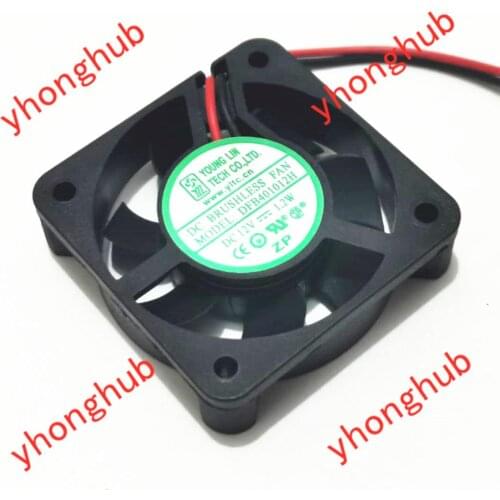 YOUNGLIN DFB401012H DC 12V 1.2W 40x40x10mm 2-wire Server Cooling Fan