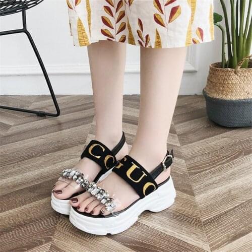 2021 Summer New Fashion Shoes Women Open-toed Leisure Sandals Comfortable Platform Shoes Outdoor Outdoor Work Shoes Size 35-39