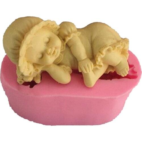3D Sleeping Baby Silicone Soap mold 3D Handmade silicone mould DIY Craft molds S346