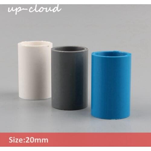 4pcs UP-CLOUD 20mm PVC Pipe Straight Equal Connector 1/2 inch Inside diameter 2 Way Joint Garden Irrigation Aquarium Supplies