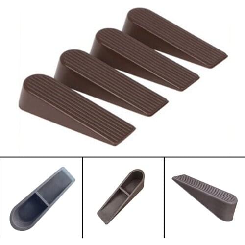4 Pack Door Stopper Portable Flexible Classic Rubber Door Stops For All Floor Types Carpet Home Accessories Gadget Tope Puerta