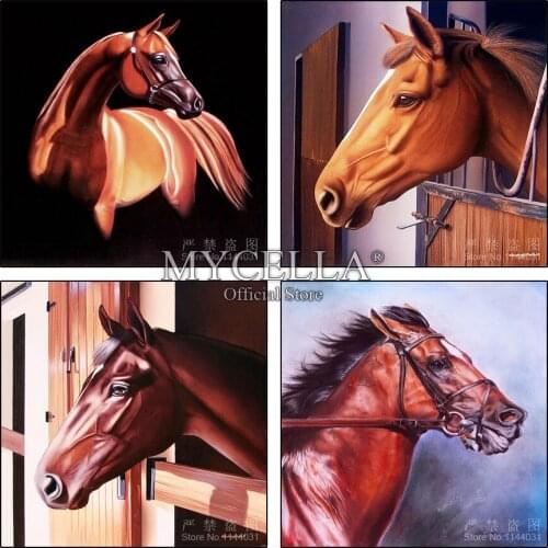 5D DIY Diamond Painting Animals Cross Stitch Diamond Embroidery Horse Full Round Drill Diamond Mosaic Needlework Gift Home Decor