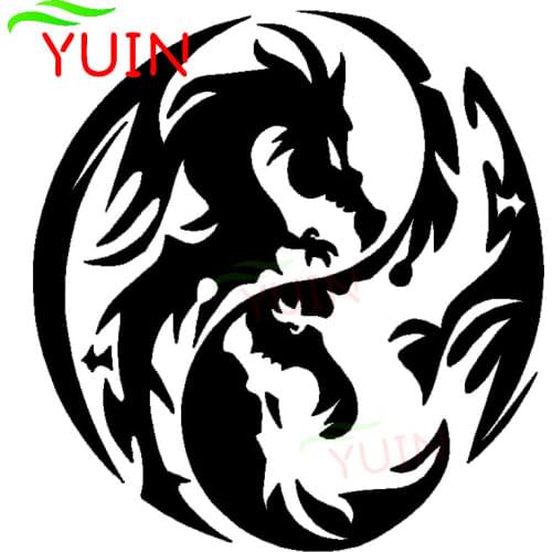 Car Sticker Exquisite Dragon Yin Sheep Design Decals Auto Supplies Fashion PVC Window Decoration Accessories Waterproof Decal