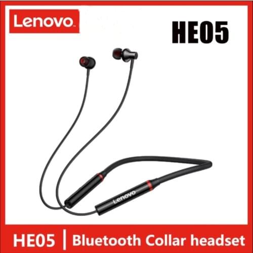 Lenovo HE05 Bluetooth Headset Wired Headset Neck Headset Sports Headset Game Headset with Microphone Waterproof Crazy can't get