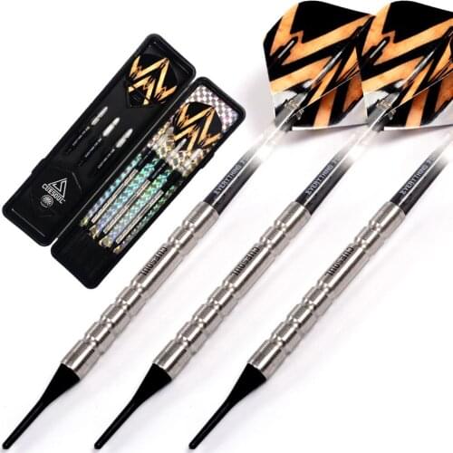 CUESOUL 18g Soft Tip Darts Sword 95% Tungsten Barrels with Nice Flights, PC Shafts