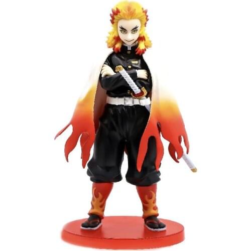 Demon Slayer Kimetsu No Yaiba Anime Figure Rengoku Kyoujurou PVC Action Figure Devils Blade Collectible Model Toys Decoration