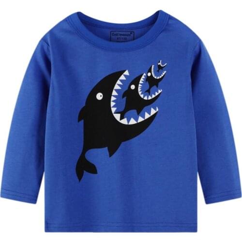 Childrens clothing autumn new baby boy bottoming shirt childrens long-sleeved T-shirt Korean kids clothes tops