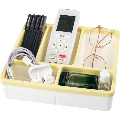 For Desk Office Organizer Storage Holder Desktop Pencil Pen Sundries Remote Control Badge Box Stationery Office School Supplies