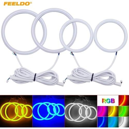 FEELDO 1Set Car Xenon Cotton Angel Eyes Halo Ring Light DRL For ROEWE 550 Headlight