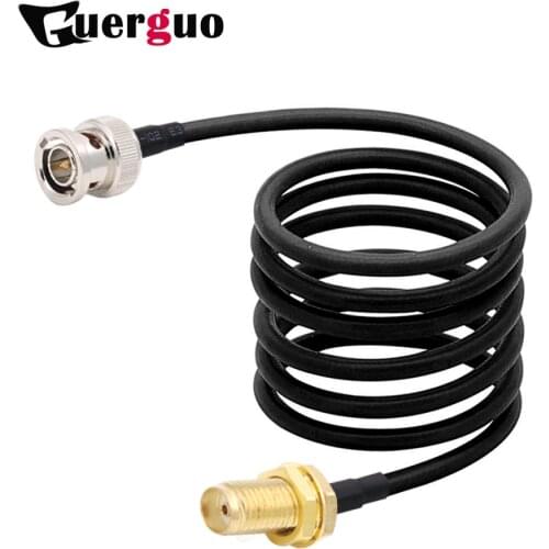 BNC Male to SMA Female Bulkhead Jack RG58 Coaxial Pigtail Cable 50 Ohm WIFI Camera Video Antenna Extension Cord Coax Jumper