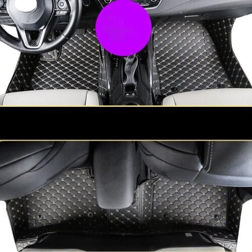 Leather car floor mats for toyota corolla e210 2019 2020 2021 carpet interior accessories rug auto foot mat