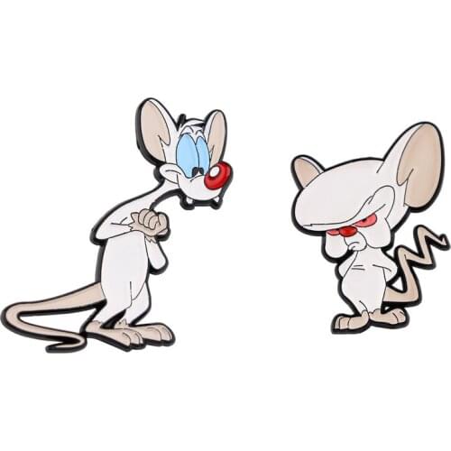 G2308 Cartoon Mouse Metal Pins Enamel Brooches for Women Men Lapel Pin Backpack Badge Denim Pin High quality