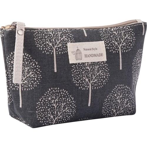 2021 Multifunctional Canvas Makeup Bags Travel Lady Storage Bag Ladies Wash Bag Fabric Zipper Coin Purse Cosmetic Storage Bag