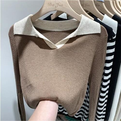 Room 210184 on 6 row 2 】 the film web celebrity figure led stripe long sleeve turtleneck sweater 34