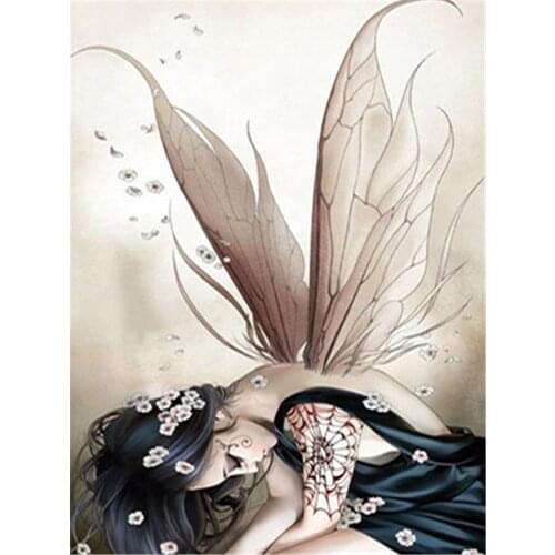 Angel Butterfly DIY 11CT Cross Stitch Embroidery Kits Needlework Craft Set Cotton Thread Printed Canvas Home Decoration Sell