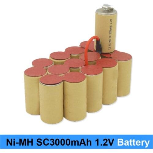 Ni-mh 1.2v battery 3000mah soldering strip for power battery screwdriver and robot battery 1.2v nimh rechargeable battery s18 ni
