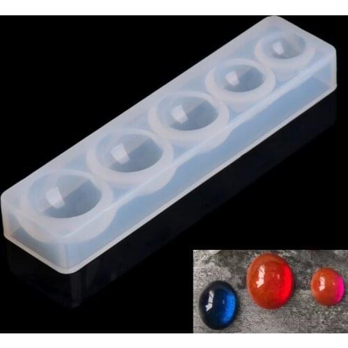 New Round Cabochon Silicon Mold Resin Jewelry DIY Craft Necklace Pendant Mould Tools