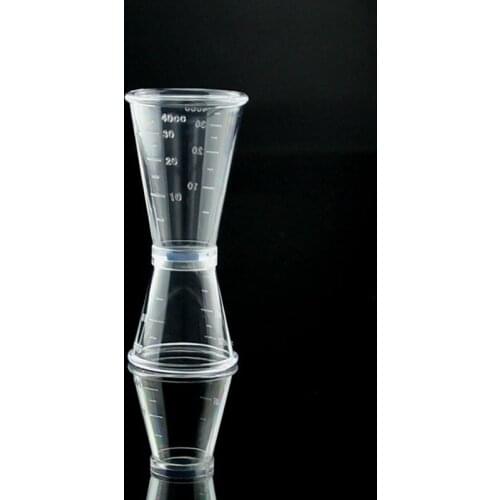 Plastic Jigger Measurer Wine Coffee Ounce Cup Milk Tea Transparent 20cc 40cc Measuring Cup With Scale Tool ZA5960