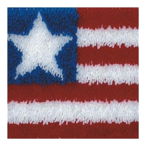 HOT Latch Hook Pillow Kits American flag New DIY Needlework Crocheting Rug Kits Handmade Embroidery Unfinished Pillowcase