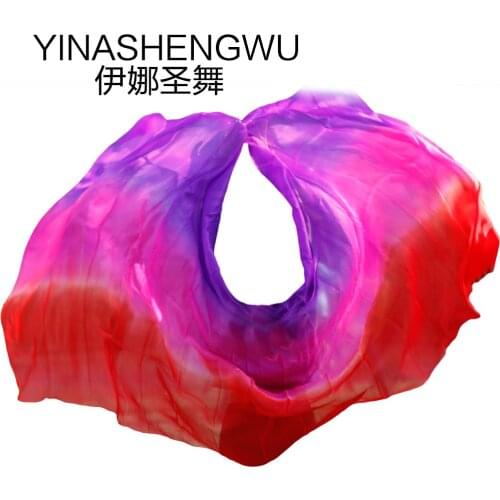Veils 100% Silk High Quality Dance veils Handmade Natural Silk Belly Dance Veils Dance Props Silk Veils