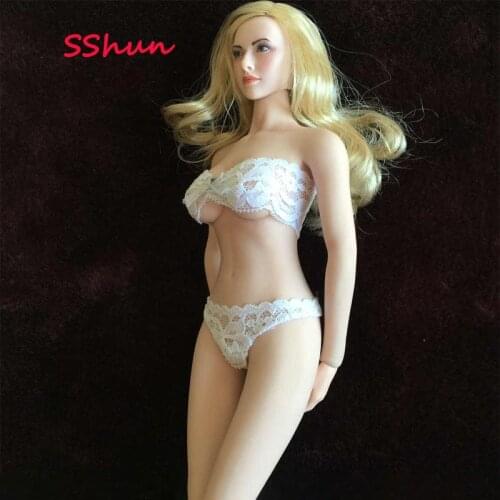 1/6 Scale Female White lace panties underwear female soldier accessories For 12 '' Action Figure Body DIY