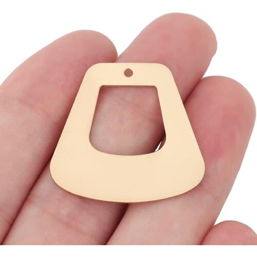10 x Matte Gold Geometric Open Trapezoid Charms for Earrings Jewelry Making Accessories 30x31mm