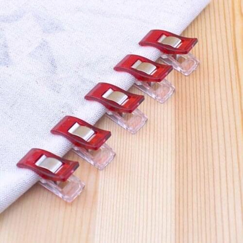 100 pcs/lot Red PVC Plastic Clips Mini 2.7*1cm Binder Clips DIY Paper Clip Stationery School Office Suppiles Gift