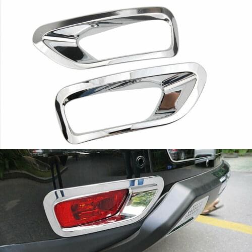 2x Chrome Car Rear Bumper Tail Fog Light Lamp Trim Cover For Jeep Compass 2011-2014