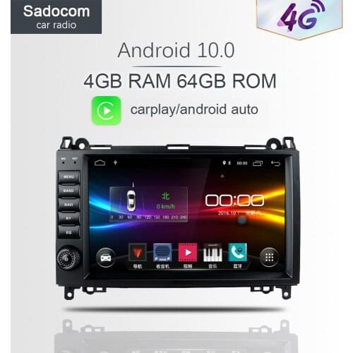 9" 4G LTE Android 10.0 carplay 8 Core Bluetooth car Radio Car DVD Player For Mercedes Benz B200 W169 W245 Viano Vito Sprinter