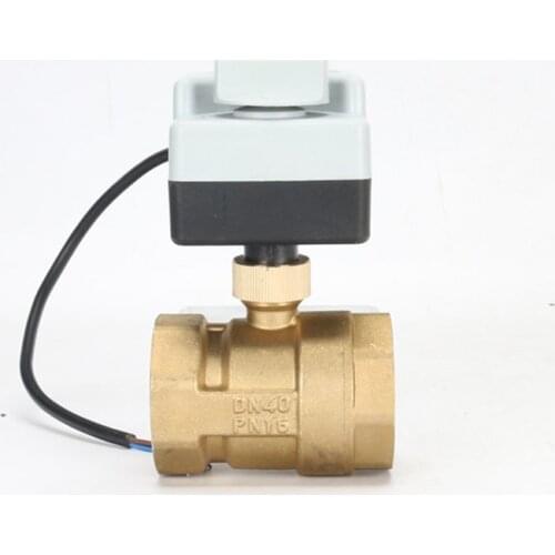 AC220V DN15(G 1/2") To DN 50(G 2") 2 Way 3 Wires Brass Motorized Ball Valve/electric Actuator Motor with Manual Switch Function